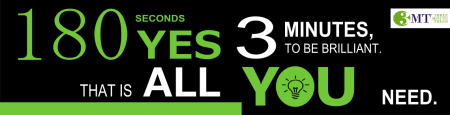 3 Minute Thesis Banner - 180 seconds is all you need to be brilliant