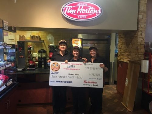 Hospitality Staff sell Tim Hortons Smile Cookies