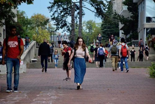 photo of students walking on U of G campus
