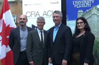 U of G, CFIA Collaboration Gets $320,000 Investment