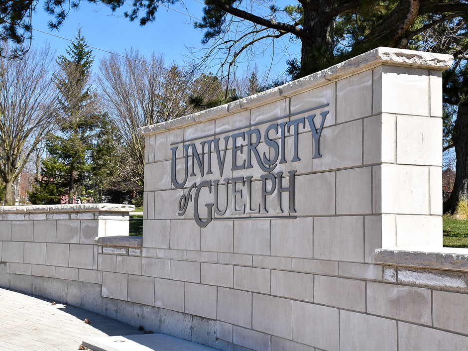 University of Guelph entrance wall