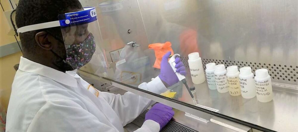 Dr. Lawrence Goodridge in a lab