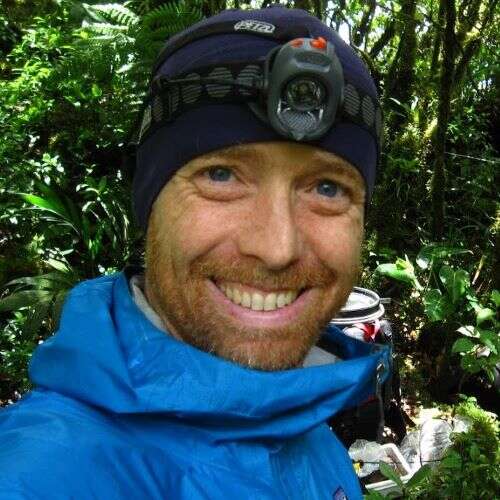 Dr. Alex Smith in a rainforest in Costa Rica