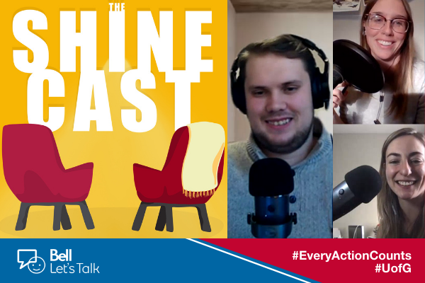 A graphic that reads Shine Cast Bell Let's Talk