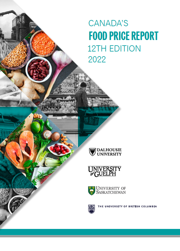 The cover of Canada's Food Price Report 12th Edition 2022
