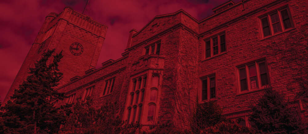 EIR Decorative Image of Campus in Red