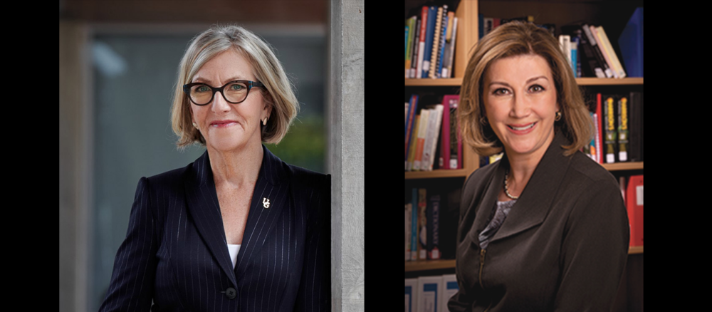 headshots of U of G president Dr. Charlotte Yates and WDG Public Health medical officer of health Dr. Nicola Mercer