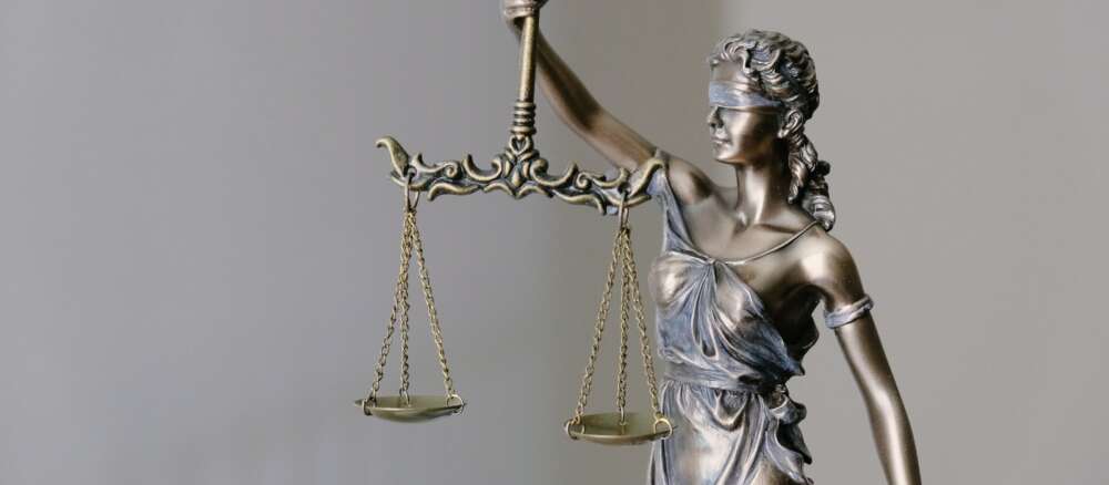 Lady Justice holding scales of justice