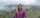 Sebastian Hamid stands ata foggy valley lookout in Colombia