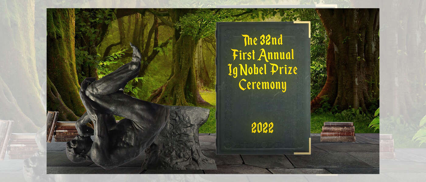 A screenshot of the The 32nd First Annual Ig Nobel Prize ceremony webcast