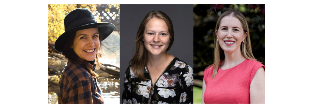 The headshots of three people are shown in a row
