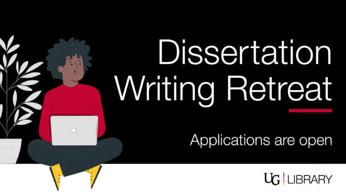 Dissertation Writing Retreat. Applications are open. U of G library.
