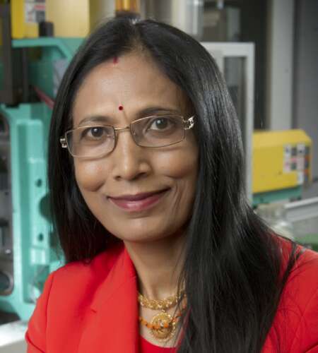 A headshot of Dr. Manjusri Misra in a lab