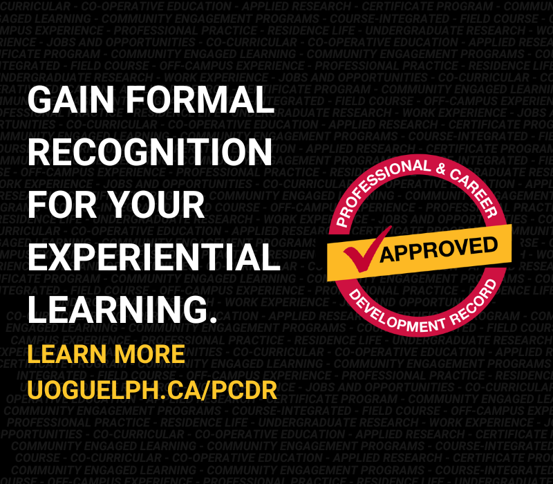 Gain formal recognition for your experiential learning. Learn more uoguel.ph/pcdr