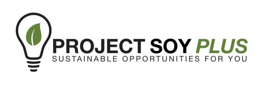 Project Soy Plus logo. A lightbulb with a leaf inside.