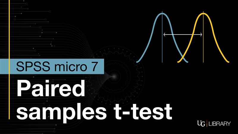 Paired sample t-test. SPSS Micro 7.