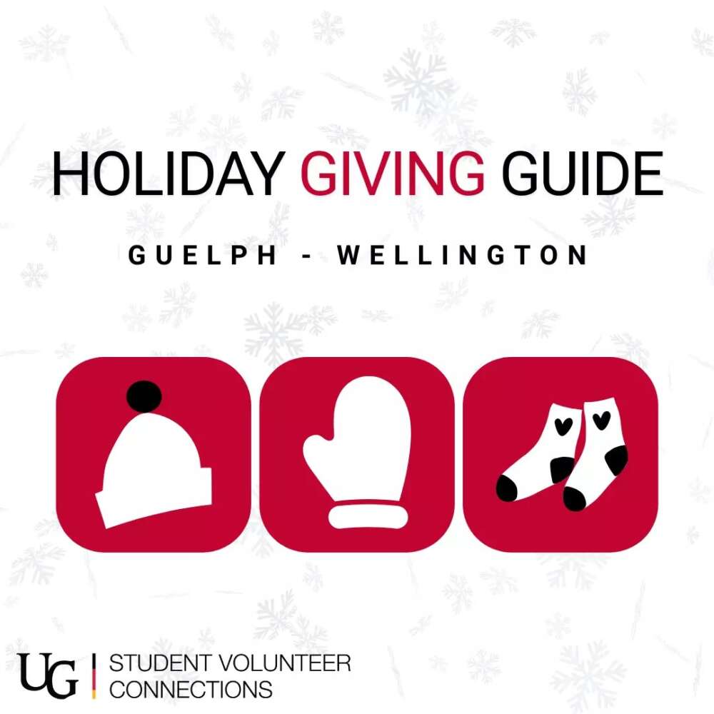 Holiday Giving Guide, Guelph Wellington. Student Volunteer Connections.