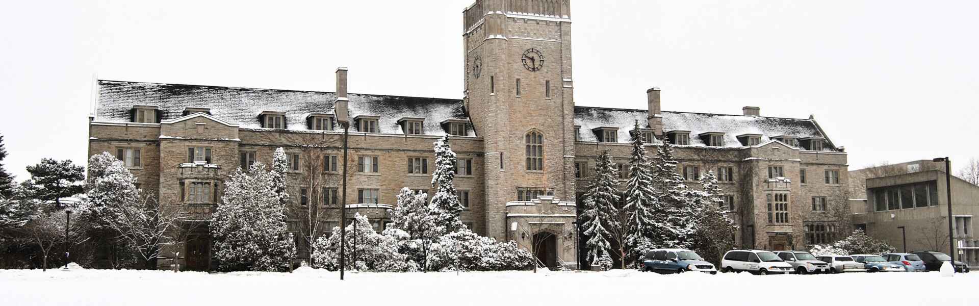 Johnston Hall after a fresh snowfall on the U of G campus