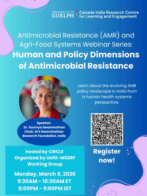 Antimicrobial resistance (AMR) and agri-food systems webinar series. Human and policy dimensions of antimicrobial resistance. Learn about the evolving AMR policy landscape in India from a human health systems perspective.