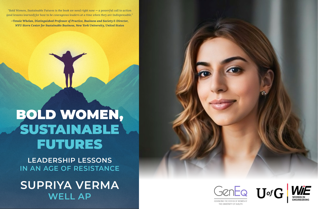 Bold women, sustainable futures book cover. Headshot of supriya verma.
